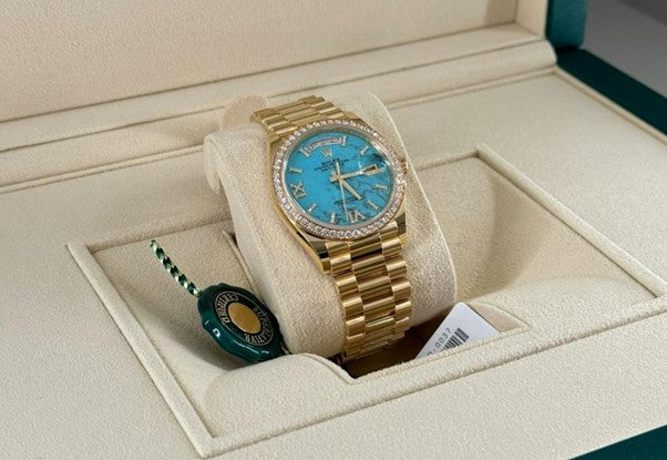 Rolex - Daydate 36 Yellow Gold, Diamond Bezel, Diamond Dial 128348RBR