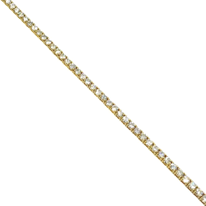 14K TENNIS CHAIN DIAMOND 22" 10.45CTTW 2.5MM